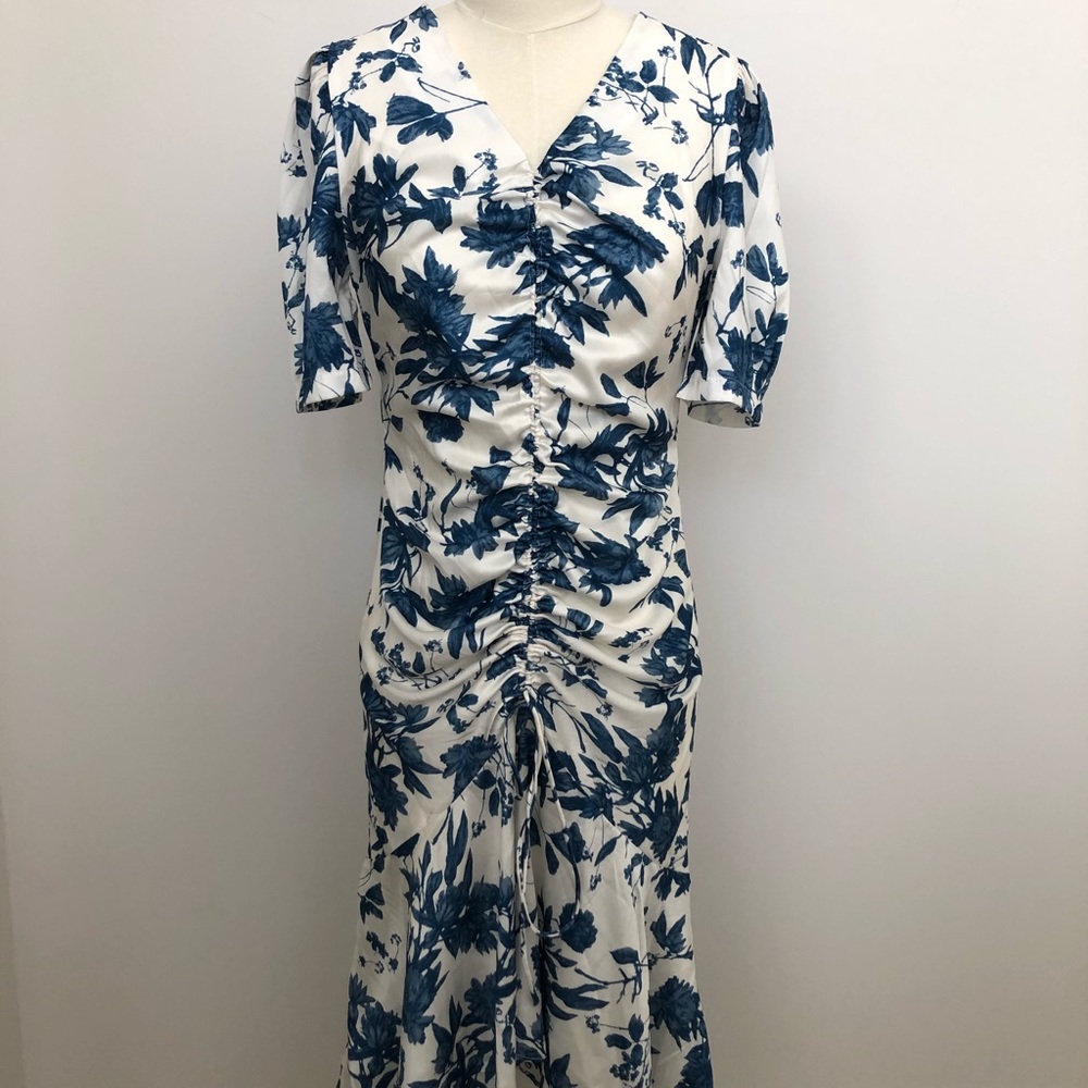Chicwish Blue & White Floral Dress